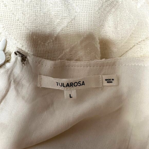 Tularosa Revolve Hannah White Ivory Ruffle Faux Wrap Cotton Mini Skirt Large - Picture 7 of 8